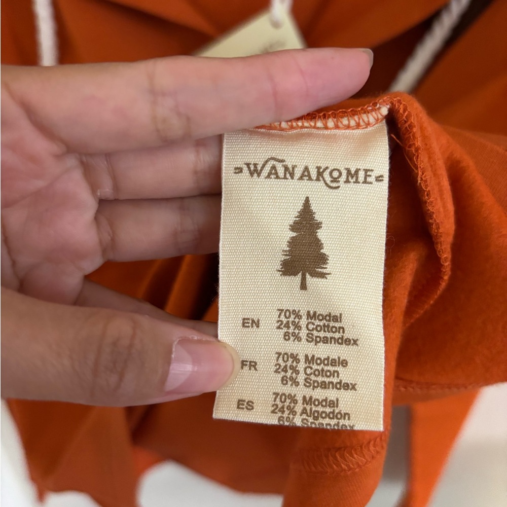 NWT Wanakome Orange Hooded Sweatshirt Women’s XXL - Picture 6 of 7